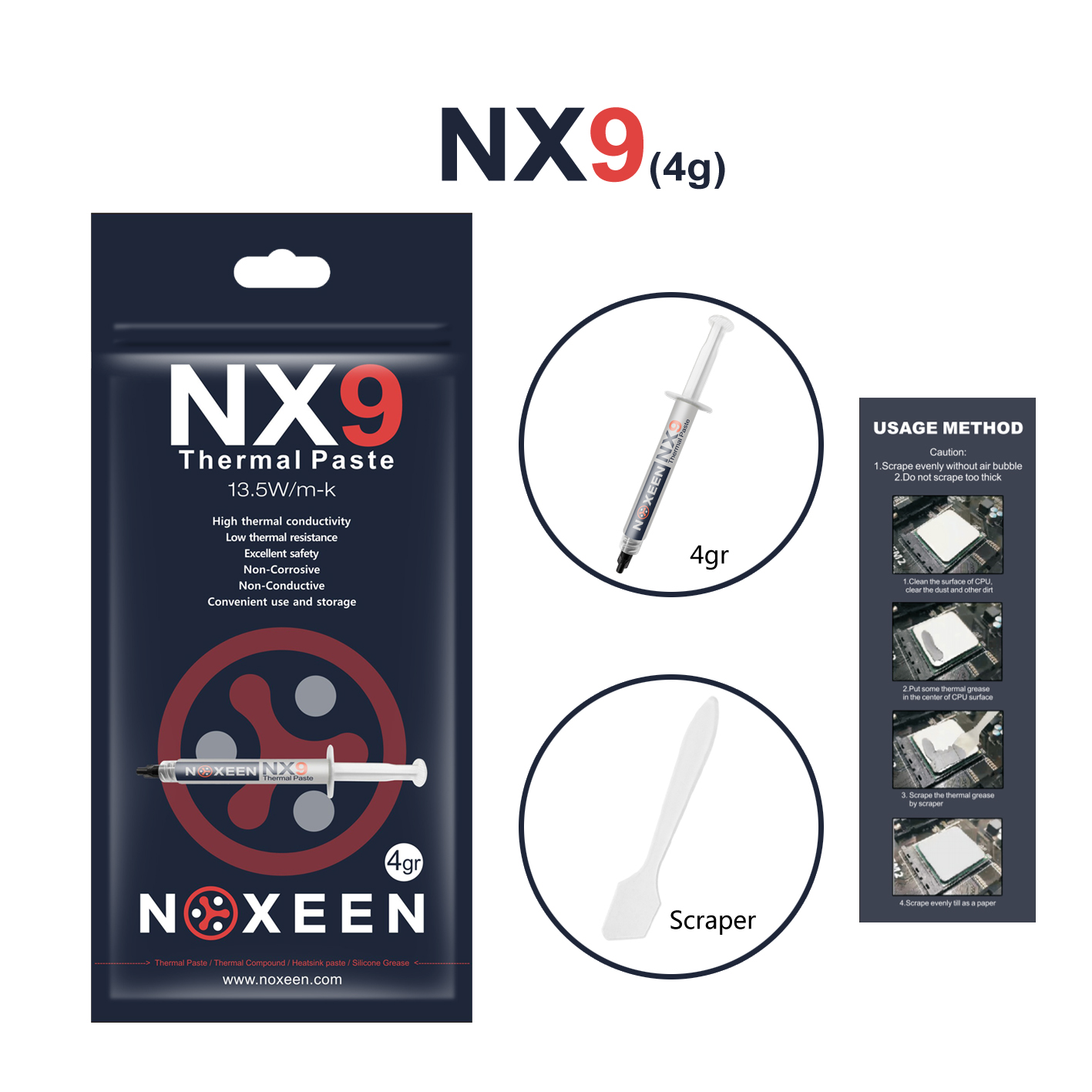 Noxeen NX9 Termal Macun 13.5W/M-K 4 G