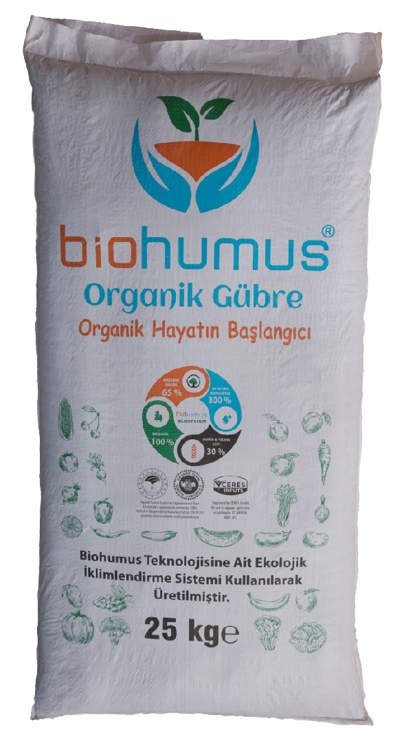 Biohumus Organik Gübre 25 KG Tekli