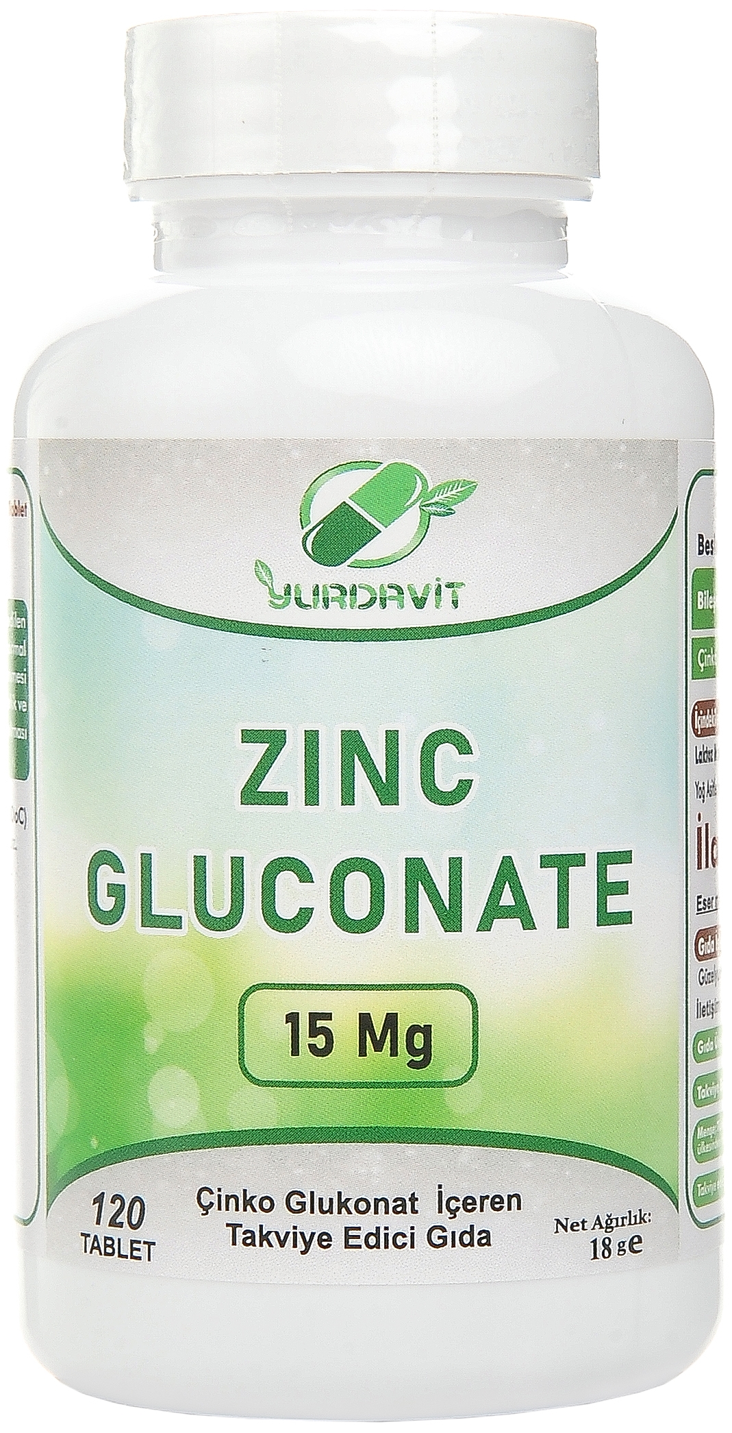 Zinc Gluconate Çinko Glukonat 120 Tablet