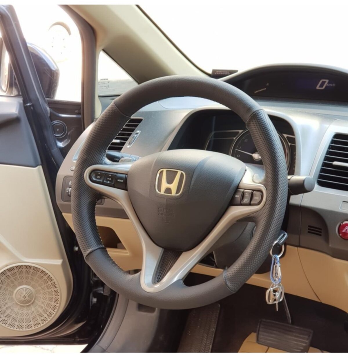 Honda Cıvıc Fd6 Araç Için Çift Desenli I Deri Araç Direksiyon Kılıfı