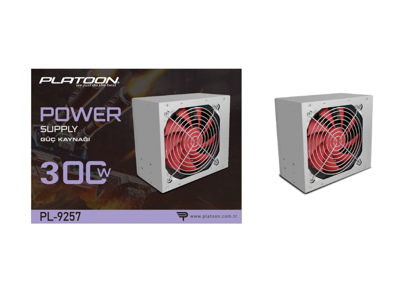 Platoon Pl-9257 300w Kutulu Power Supply 2 Sata / 12cm Fan