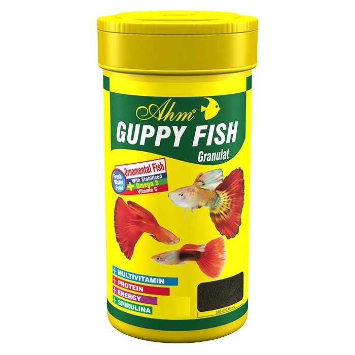 Ahm Guppy Fish Granulat Lepistes Yemi 100 ML