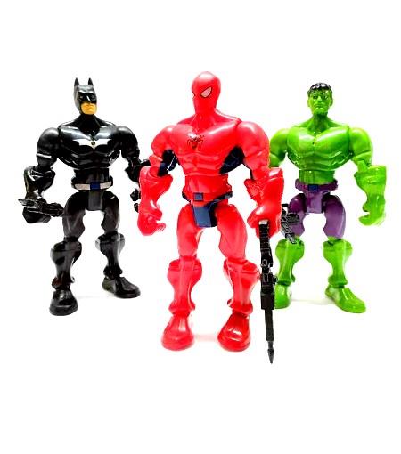 Örümcek Adam Hulk Batman Sesli Üçlü Super Hero Mashers