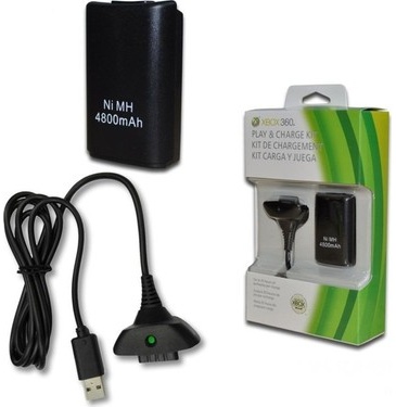Kontorland Xbox 360 Oyun Kolu + Şarj Kiti + Batarya + USB Kablosu