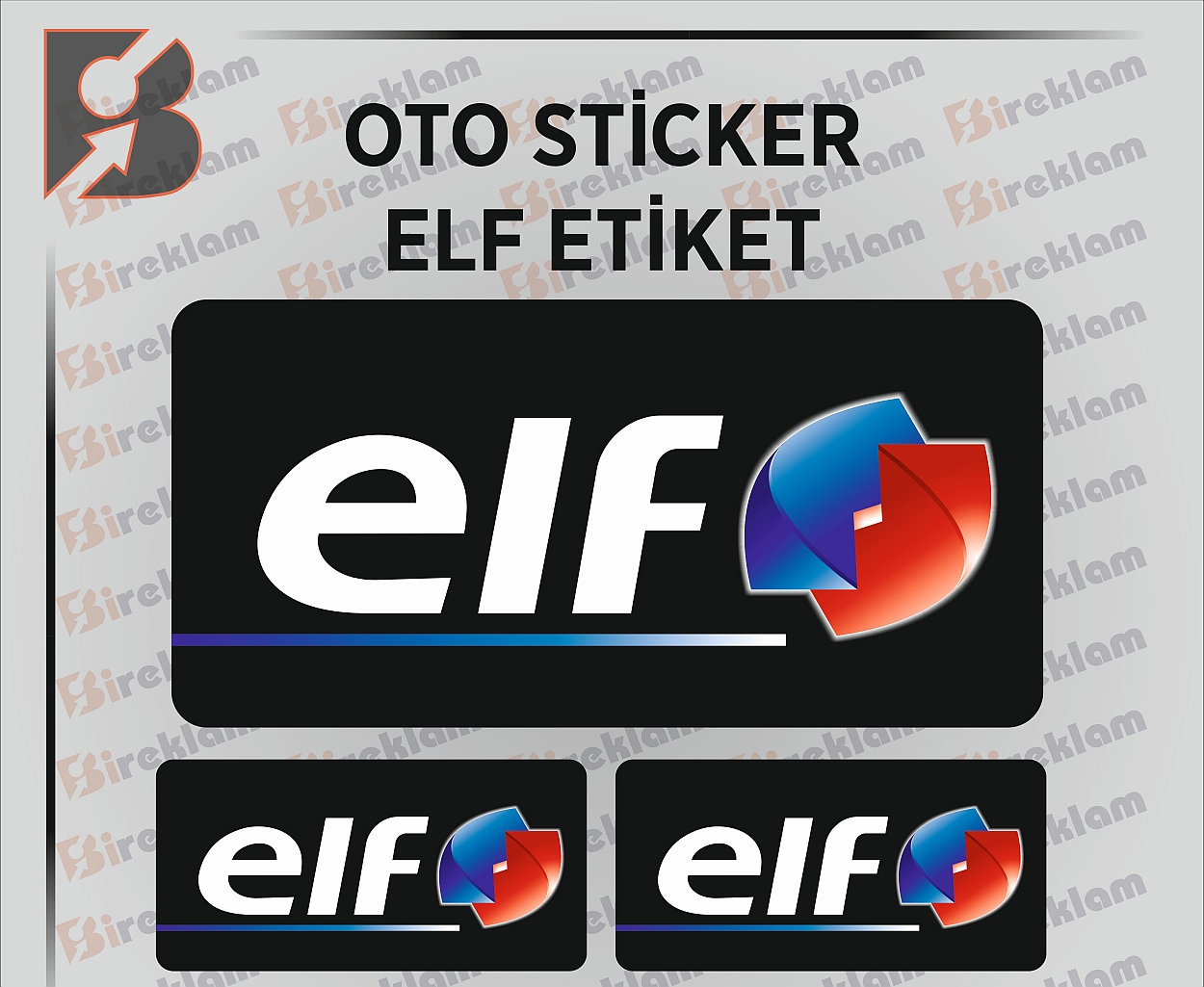 Elf Yağ Sticker 3AD. - Motosiklet Sticker - Araba Sticker - Oto