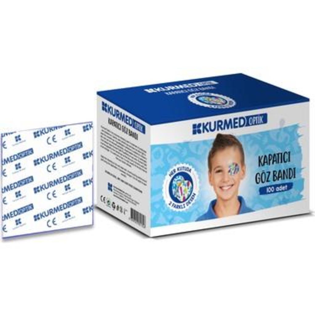 Kurmed Optik Erkek Çocuk Göz Kapama Bandı 100 Adet 1 Paket