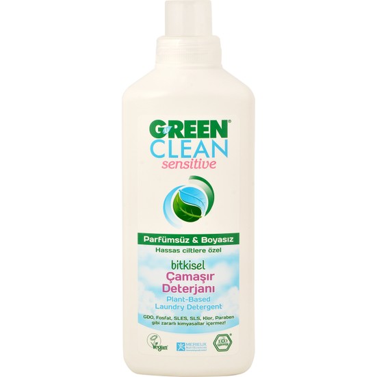 U Green Clean Sensitive Hassas Ciltlere Özel Bitkisel Çamaşır Deterjanı 1 L