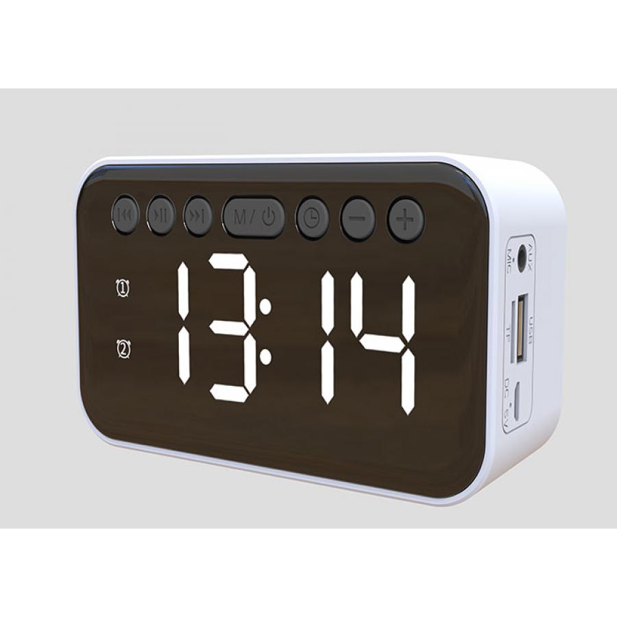 Mikado  Md-W5 500Mah 5W Beyaz Bluetooth-Tf Cart - Usb  Alarmlı Saat