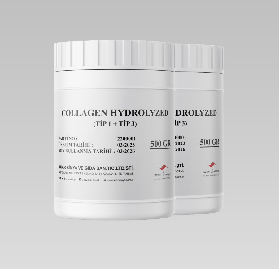Hydrolyzed Collagen Powder - 1 Kg - Toz Kolajen Tip 1 + Tip 3