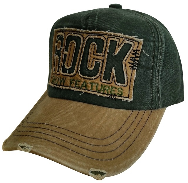 Rock Eskitme Ithal Bej - Yeşil Şapka Bej