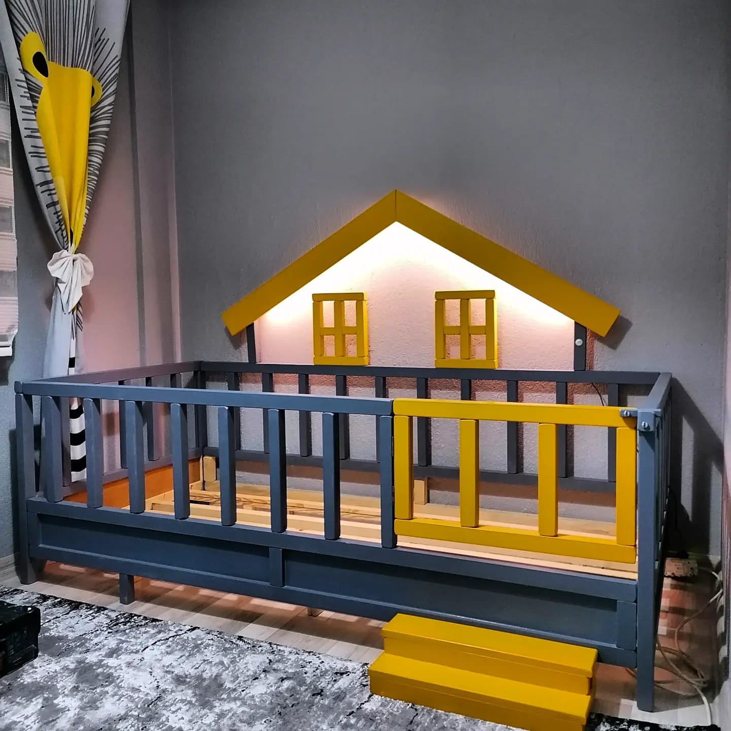 Atsdekor Izmir Montessori Çocuk Yatak Çam Karyola