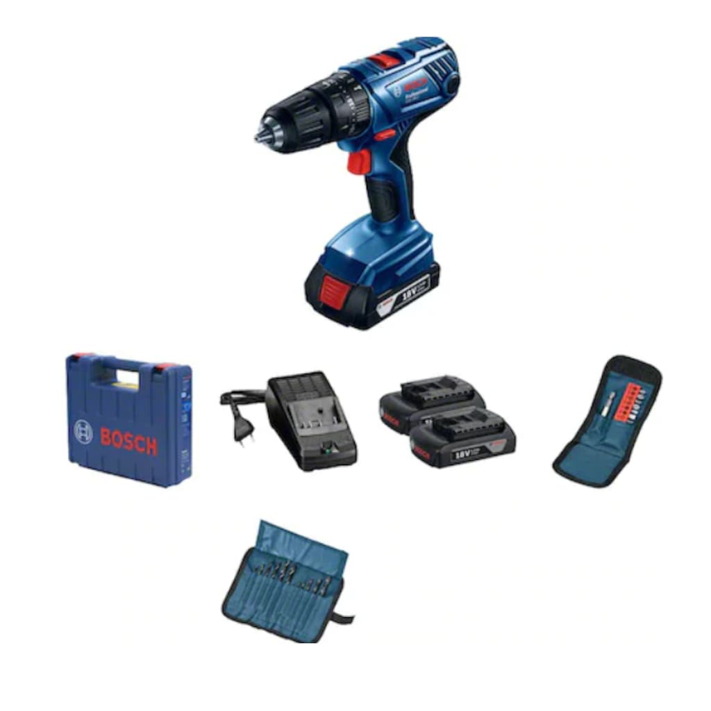 Bosch Professional GSB 180-LI 2.0 Ah Çift Akülü Darbeli Delme/Vidalama Makinesi - 06019F8308