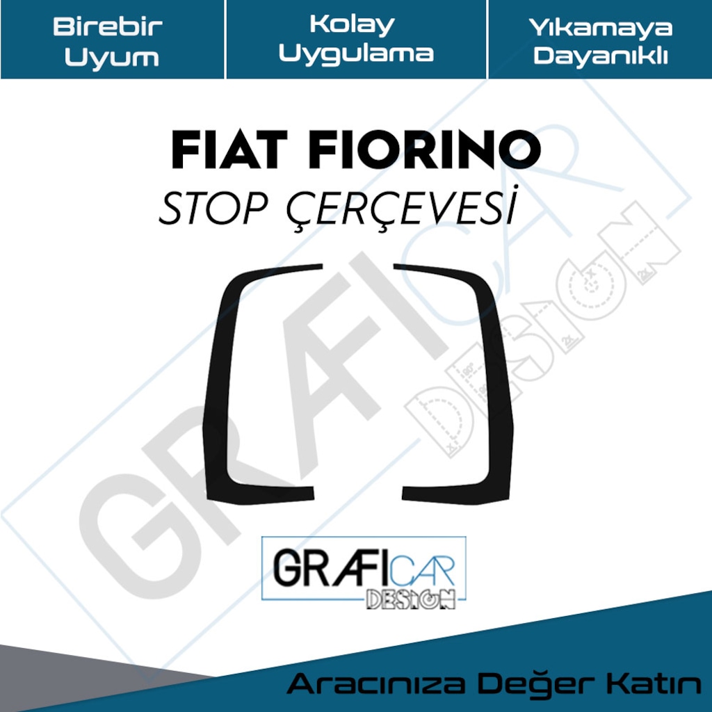 Fiat Fiorino Stop Çerçeve Sticker-Kolay Uygulama-Uzun Ömürlü