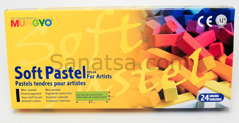 Mungyo Gallery Artists' Soft Pastel 24 Renk Yarım Boy N11.6076