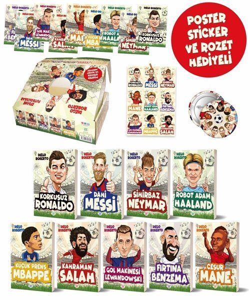 Dokuz Yayınları Efsane Futbolcular Kutulu Set 9 Kitap Takım - Diego Roberto