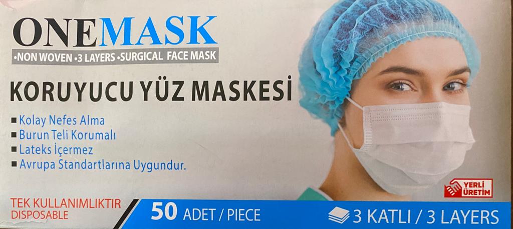Onemask 3 Katlı Cerrahi Maske
