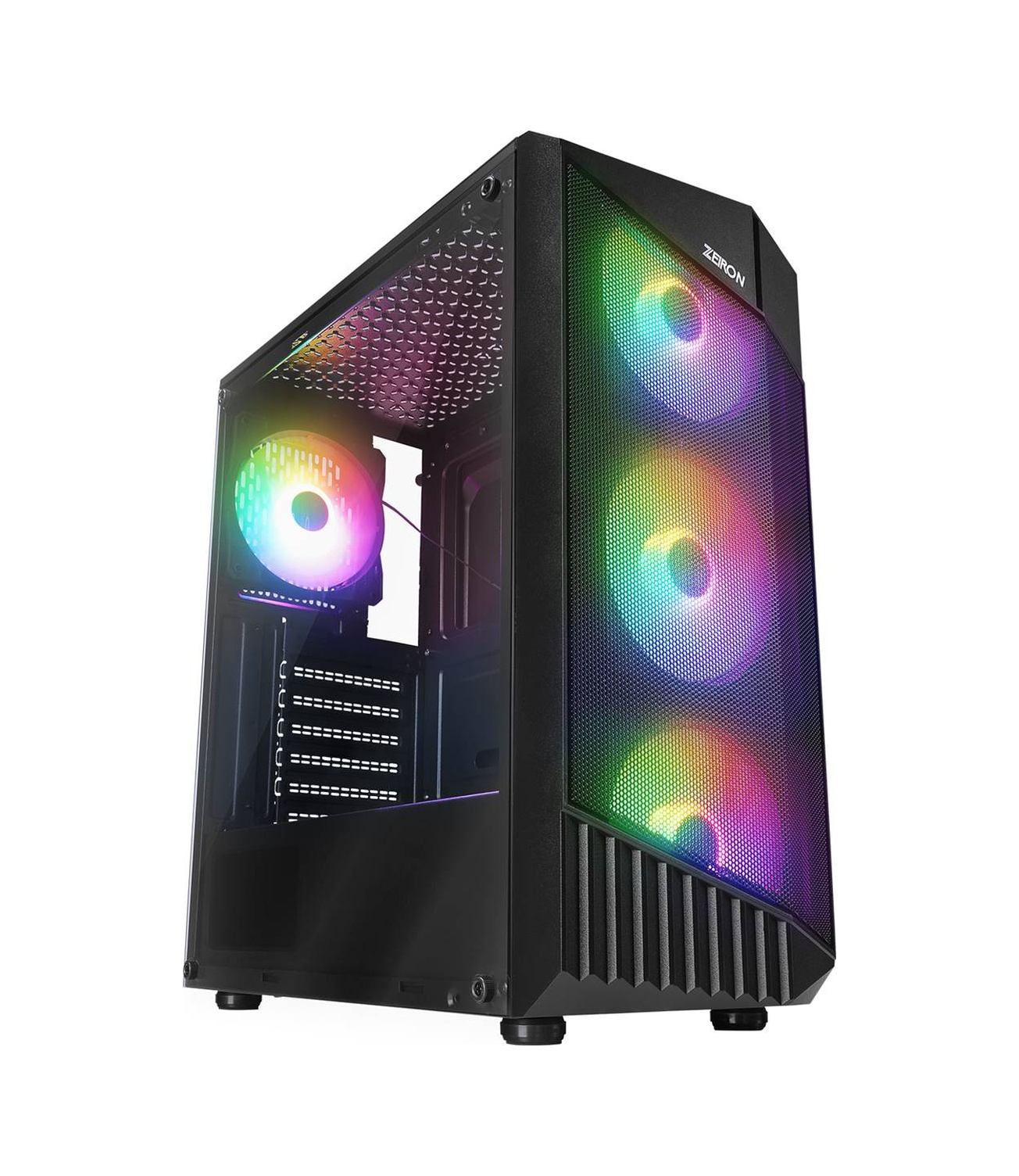 Zeiron Montreal 4x12CM RGB Fanlı Mesh Panel Oyuncu Bilgisayar Kasası