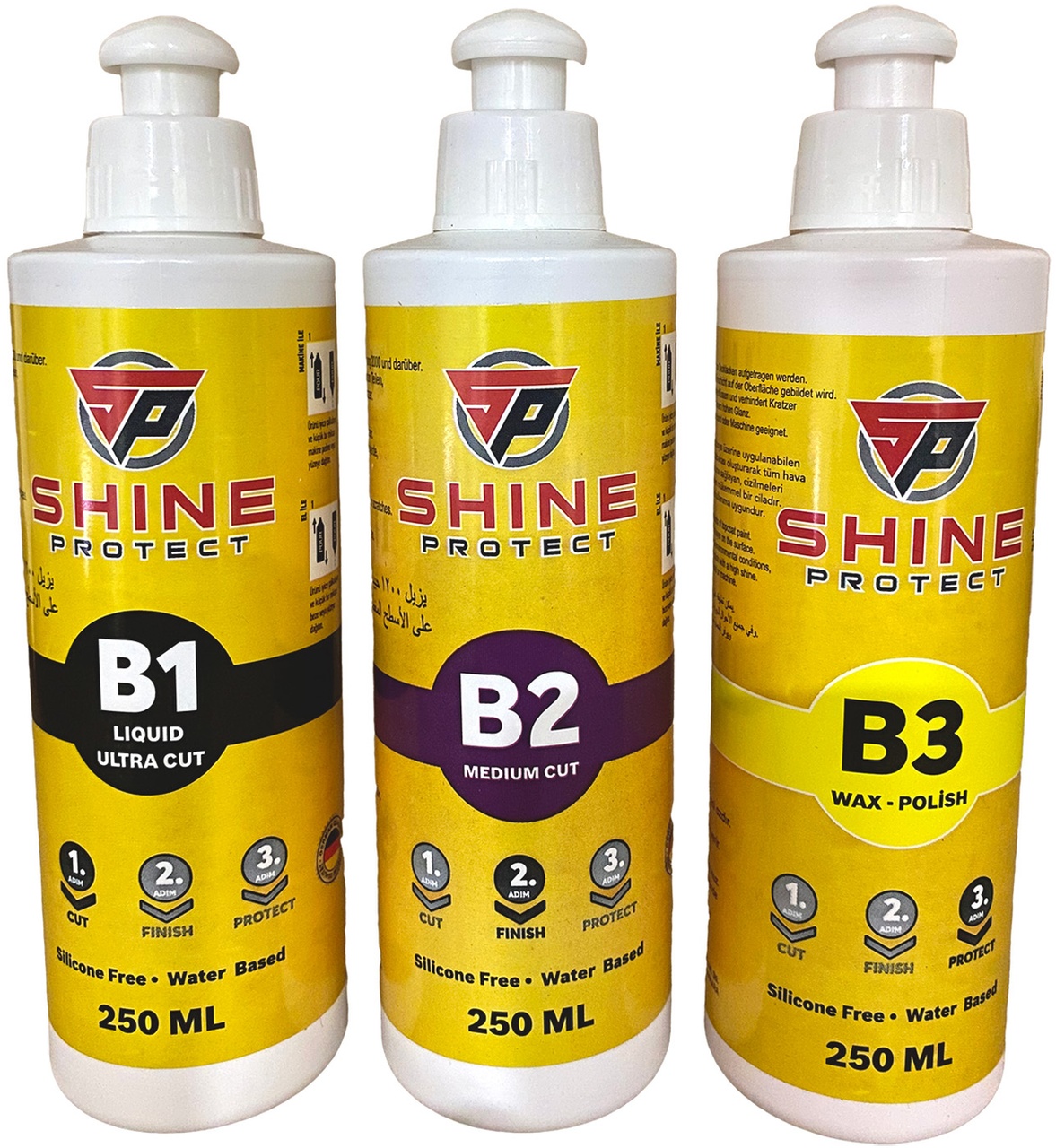 Shine Protect Pasta Cila Hare Giderici 3'lü Set Menşei Almanya 250 ml Set B1-B2-B3