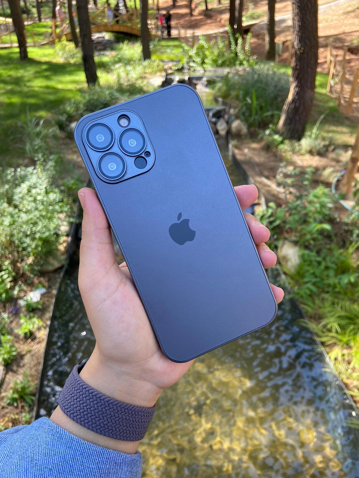 Iphone A-G Glass Case - Graphite Black