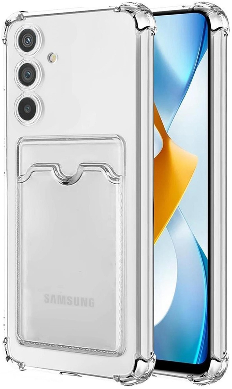 Samsung Galaxy A34 Kamera Korumalı Kartlıklı Darbe Emici Özellikli Şeffaf Silikon Kapak