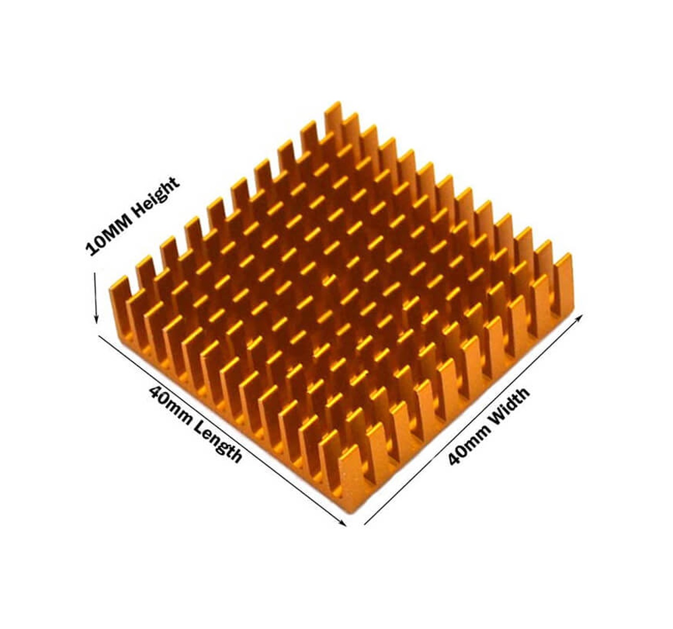 Wozlo Chipset Cpu Gpu Vga Ram Led Aliminyum Pasif Soğutucu Bakır 35 x 35 x 10 MM