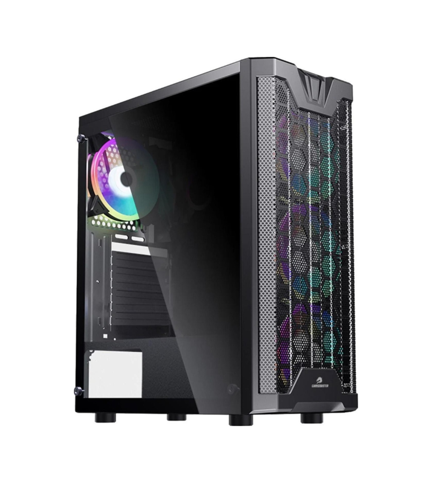 Gamebooster GB-F3101B USB 3.0 Mesh RGB Fan Mid Tower Bilgisayar Kasası Siyah