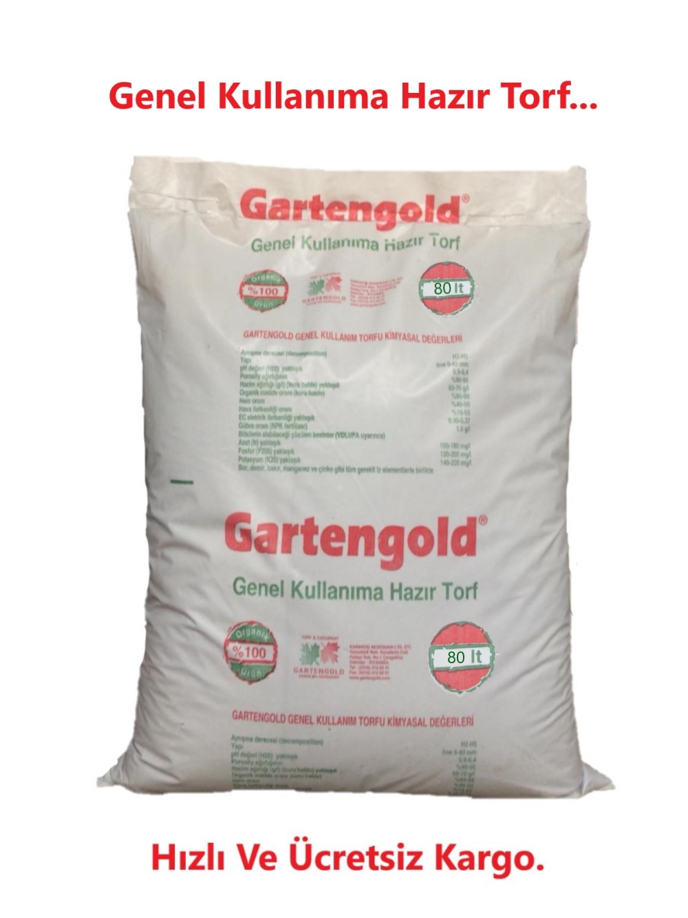 Gartengold Genel Kullanım Torf 80 L