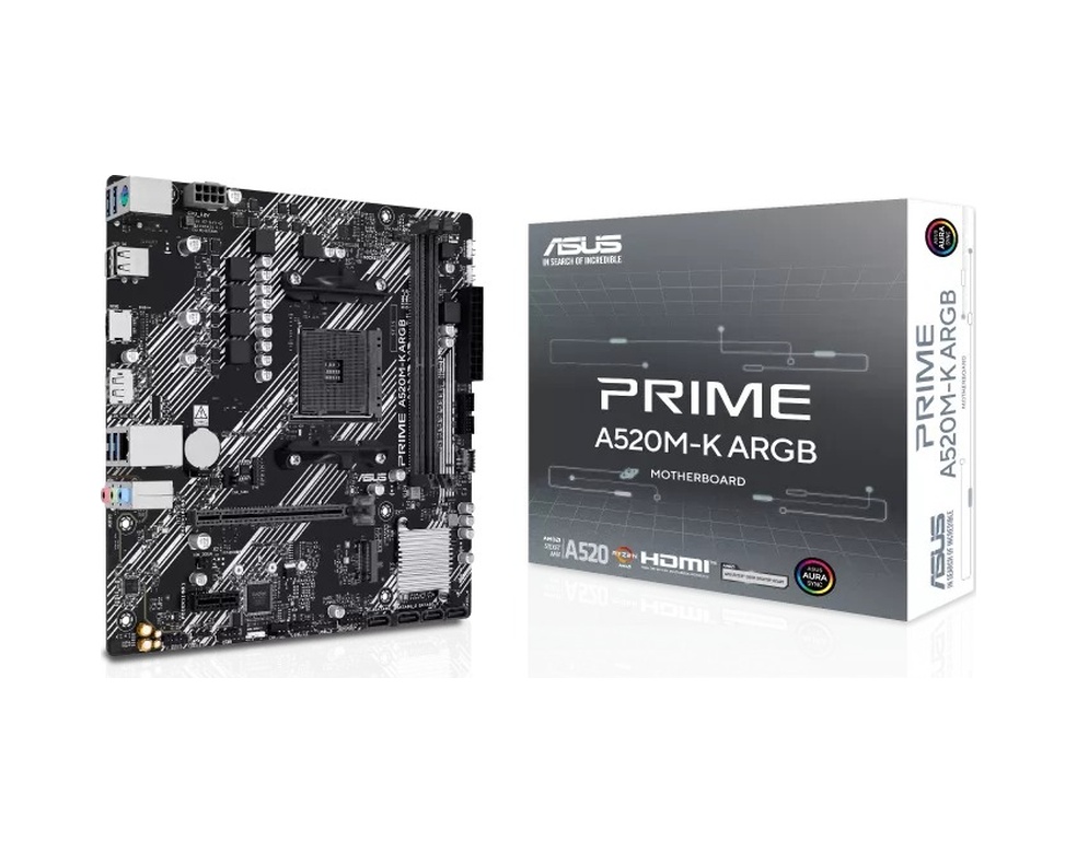 Asus Prime A520m-k Argb Am4 Ddr4 5100 Oc Mhz Matx Gaming Oyuncu Aaaa10asu0023