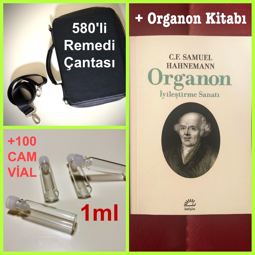 Remedi Çantası 580'Li + Organon Kitabı + 100 Cam Vial