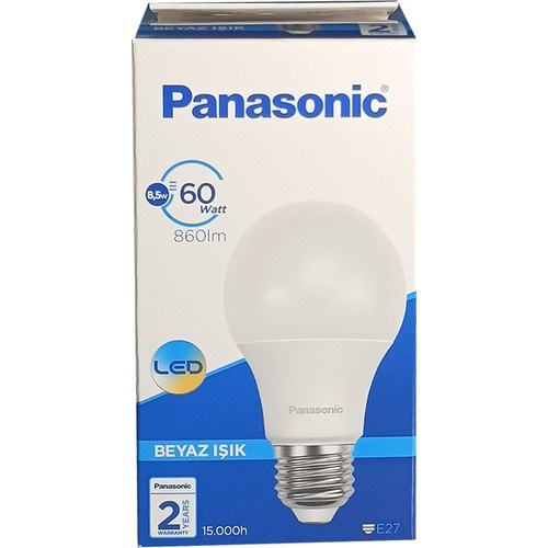 Panasonic Led Lamba 8.5W - 60W E27 Beyaz Işık 6500k