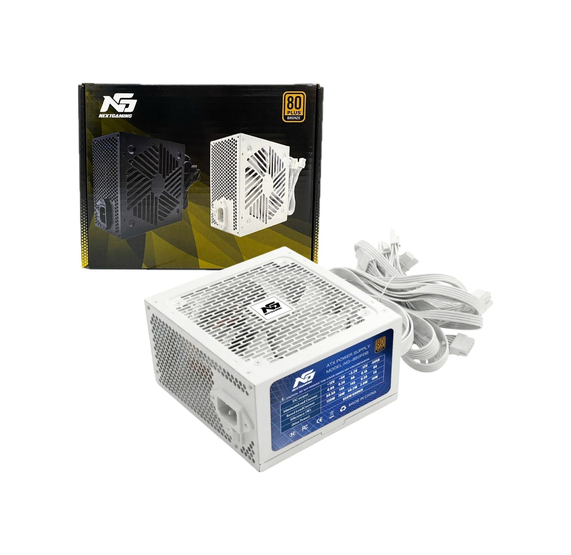 850w 80+ Bronze Ultra Sessiz Fdb Fan Atx M-atx Power Supply Beyaz