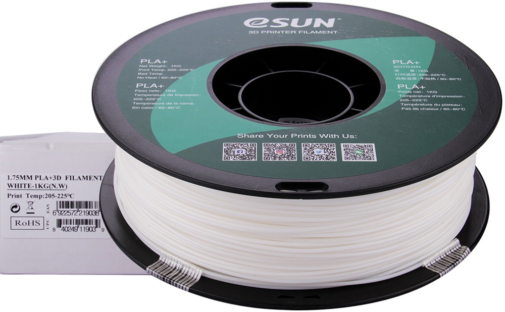 eSUN 1,75 mm PLA Plus (PLA+) Beyaz Filament (1 KG)