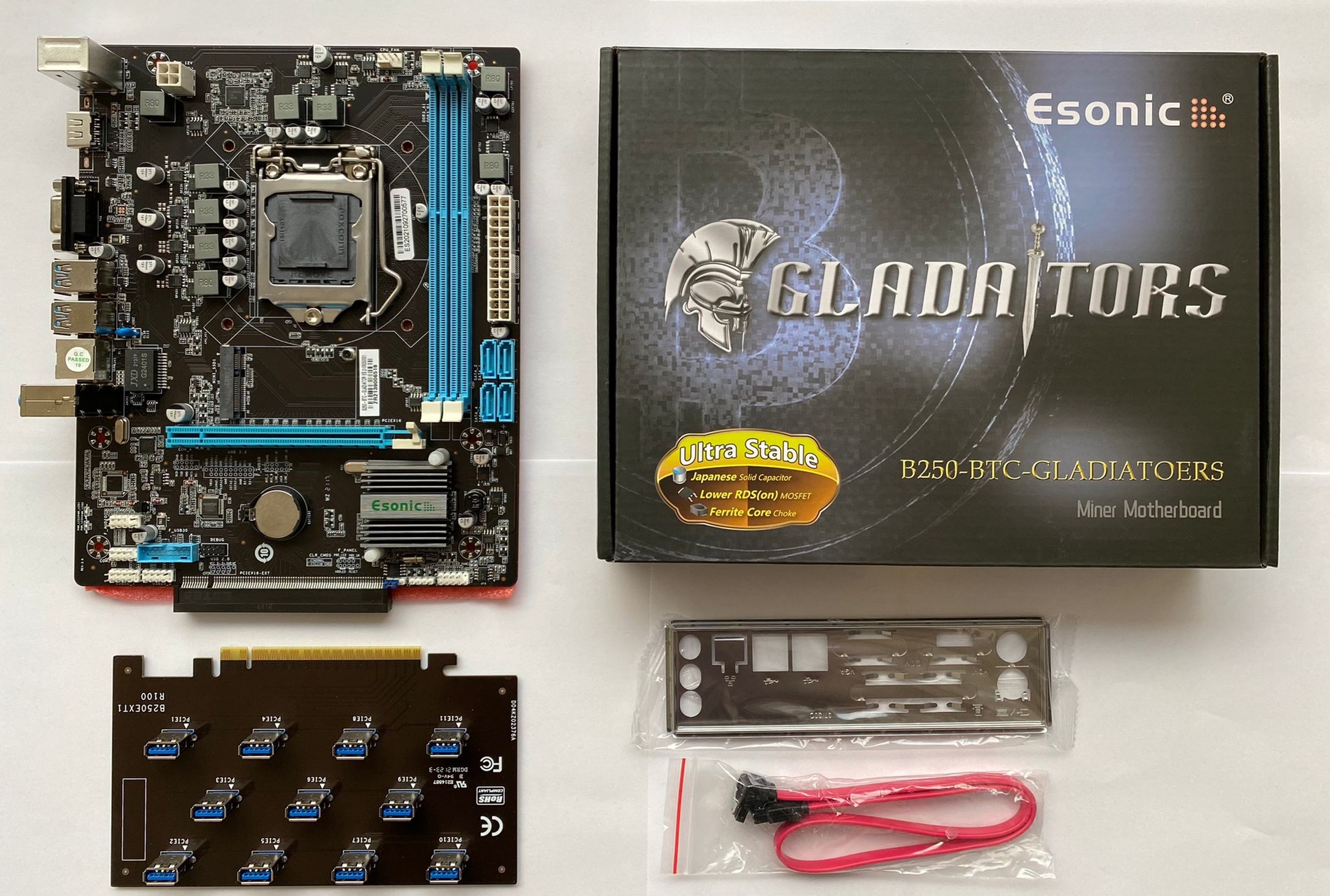 Esonic B250-BTC Gladiators Intel B250 1600 MHz DDR3 Soket 1151 ATX Anakart