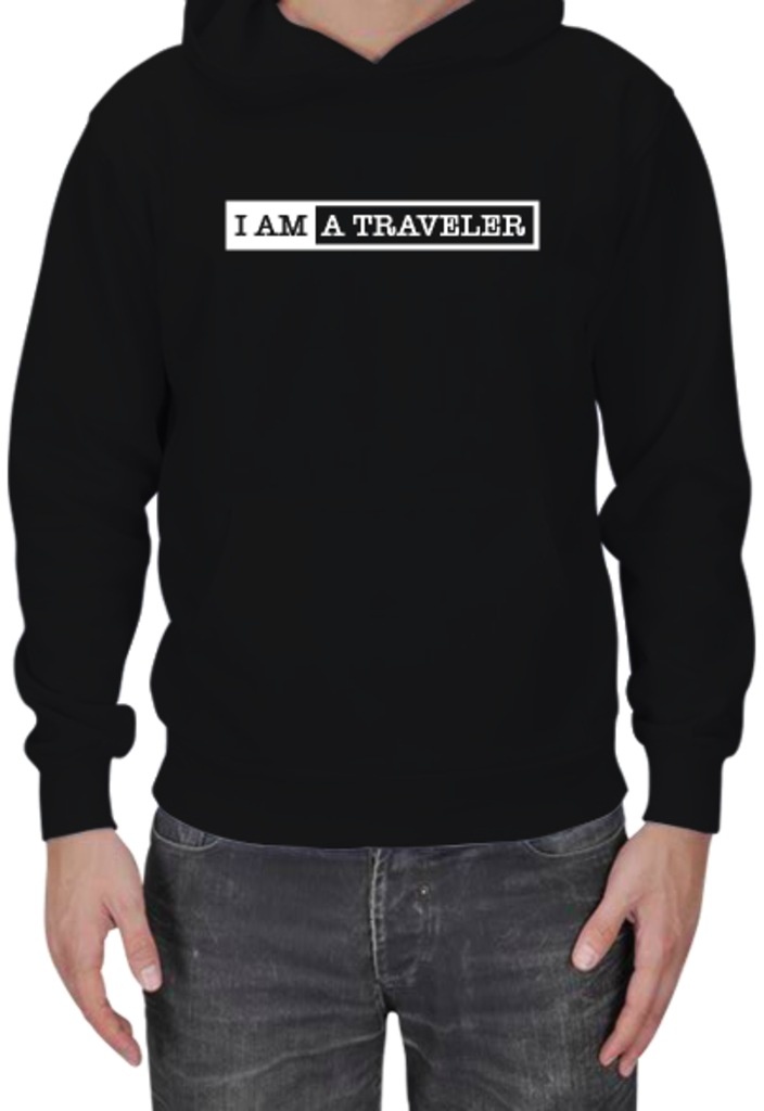 I Am A Traveler Erkek Kapüşonlu Hoodie Sweatshirt