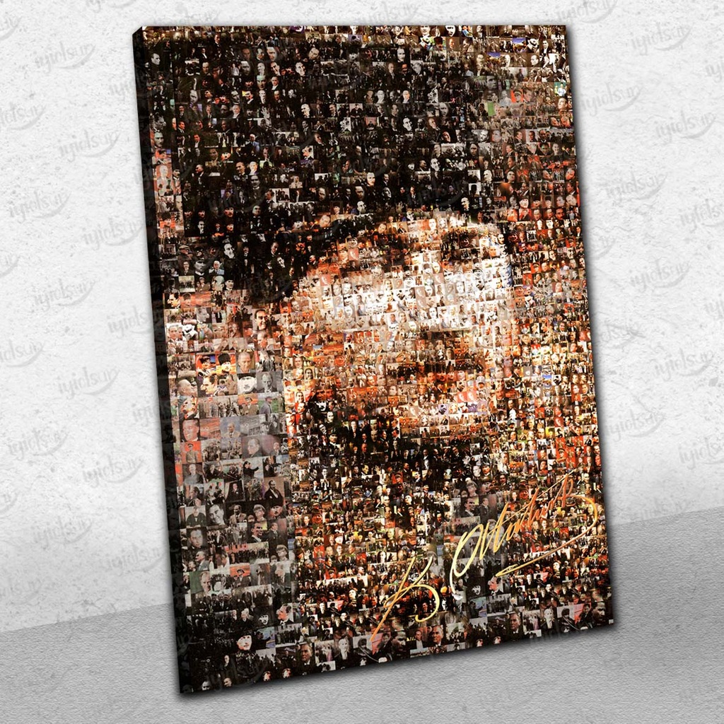 Atatürk Portre Kolaj - Kanvas Tablo (342399078)