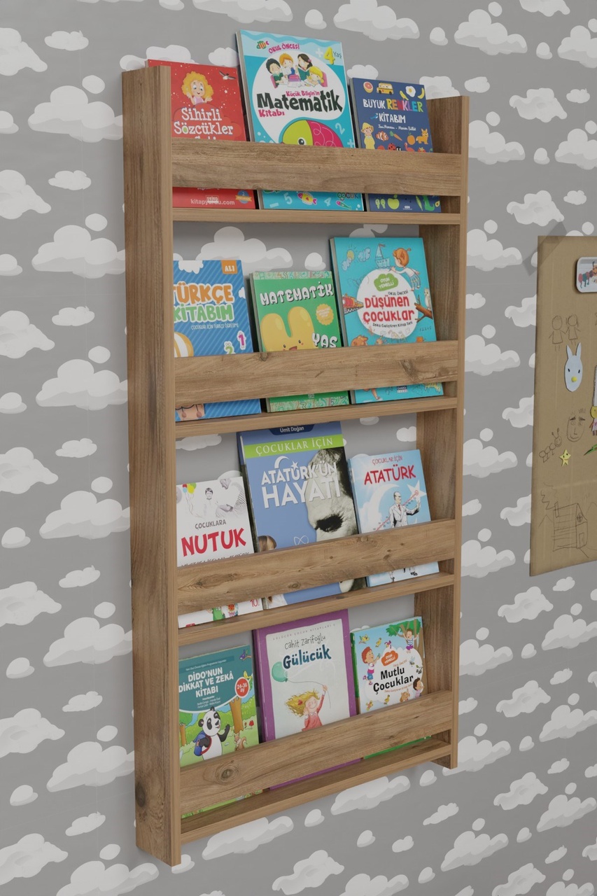 Montessori Çocuk Kitaplığı Eğitici Çocuk Odası Kitaplık Atlantik