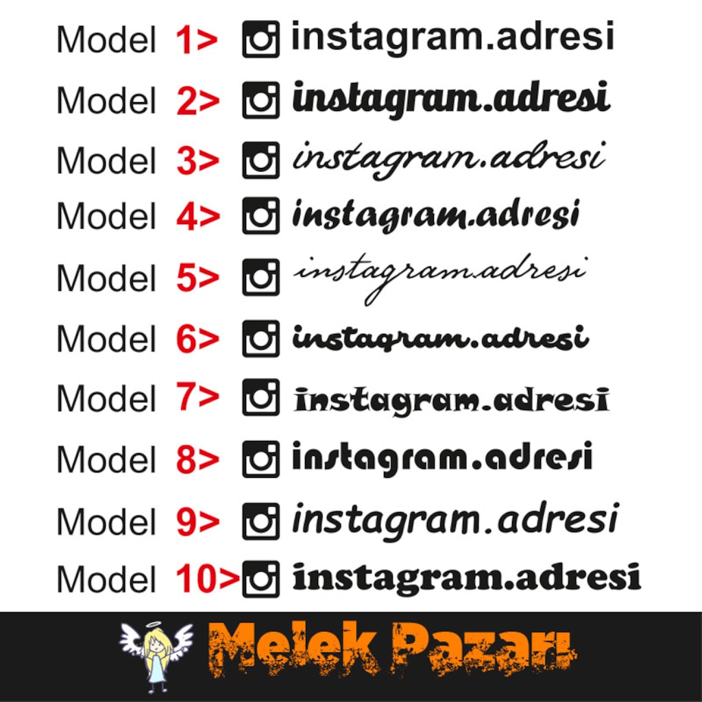 2 Adet Instagram Adresi Oto Sticker