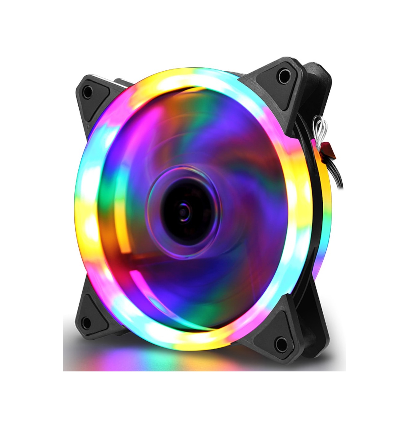 120Mm Rgb Rainbow Ledli Işıklı Sessiz 12Cm Kasa Fanı