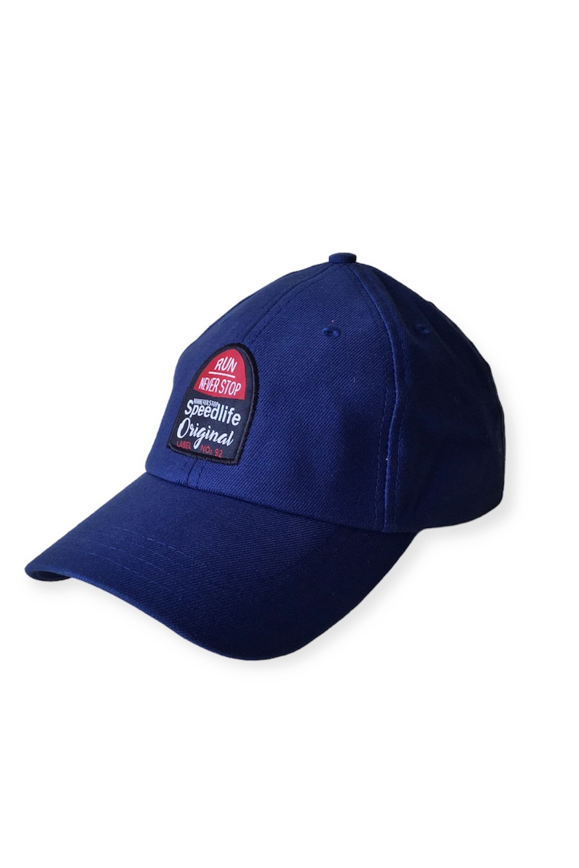%100 Pamuk Günlük Spor Mavi Şapka Standart Ayarlanabilir Cırtlı