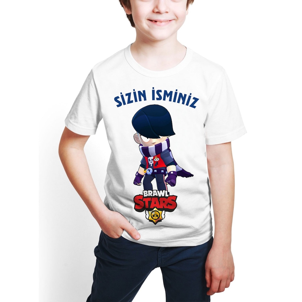 Brawl Stars Edgar Baskılı Çocuk Tişört Kişiye Özel Isimli T-Shirt (492939161)