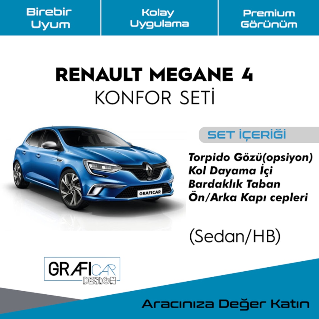 Renault Megane 4 Konfor Seti - Araç Ses Giderici Kumaş Kaplama