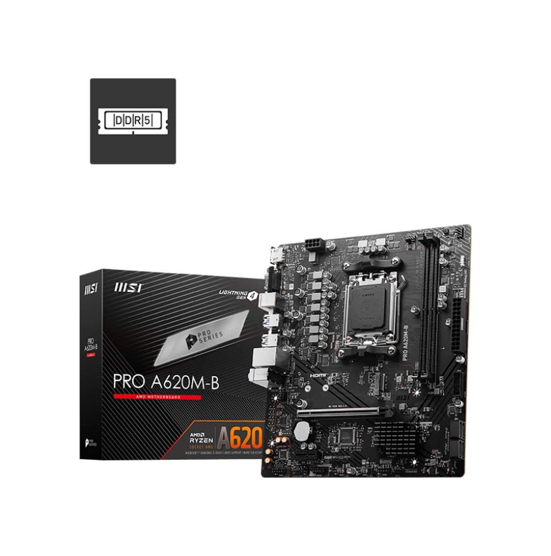 MSI Pro A620M-B 6800 MHz (OC) DDR5 Soket AM5 mATX Anakart