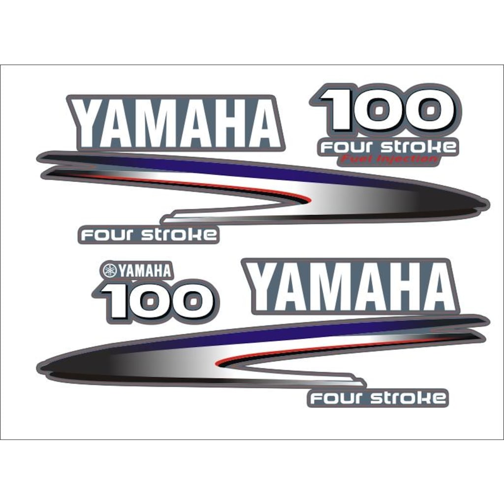 Yamaha 100 Hp 4 Zamanlı Outboard Sticker Takımı