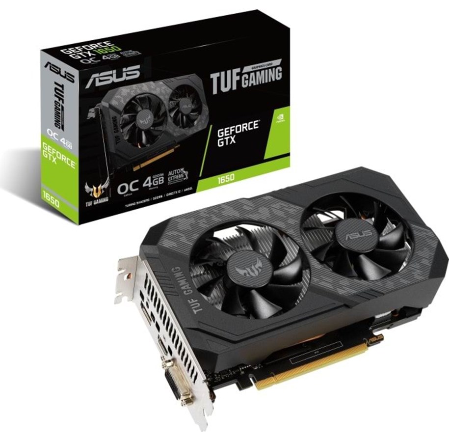Asus NVIDIA GeForce GTX 1650 TUF Gaming OC TUF-GTX1650-O4GD6-P-GAMING 4 GB GDDR6 128 Bit Ekran Kartı