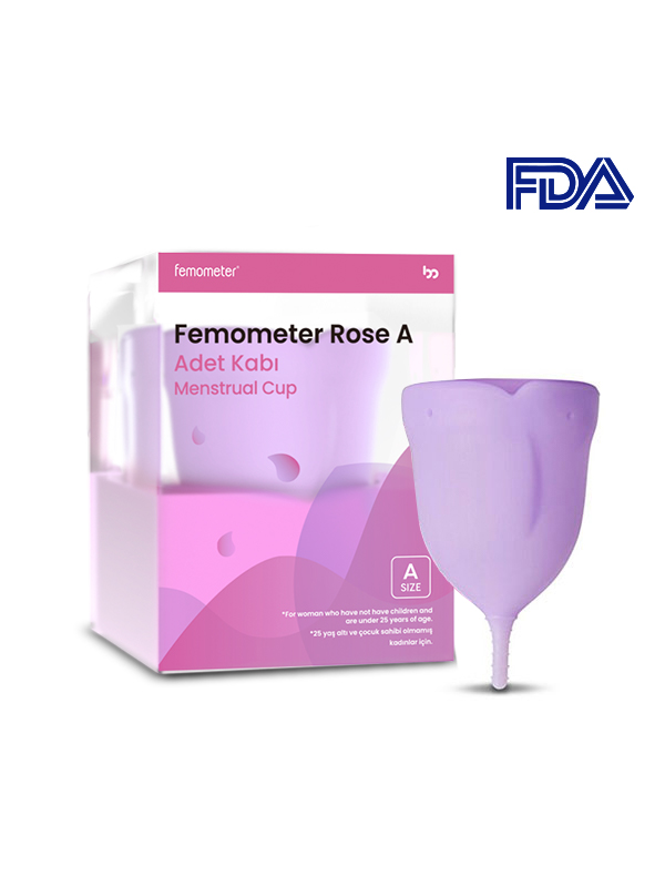 Femometer Rose Medikal Sınıf Silikon Regl / Menstrual Cup A Size Lila