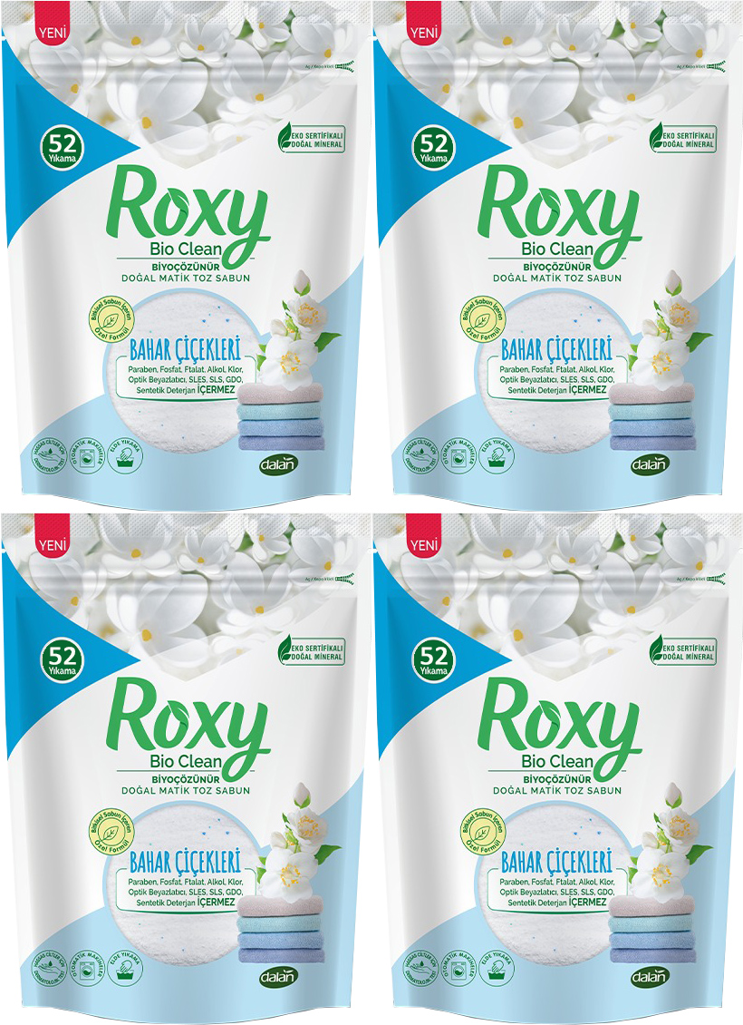 Dalan Roxy Bio Clean Matik Sabun Tozu 1.6Kg Bahar Çiçekleri (4 Lü
