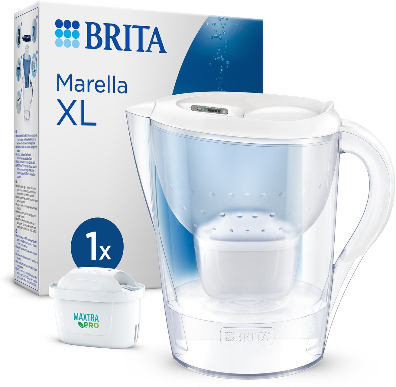Brıta  Marella XL Filtreli Su Arıtma Sürahisi - Beyaz