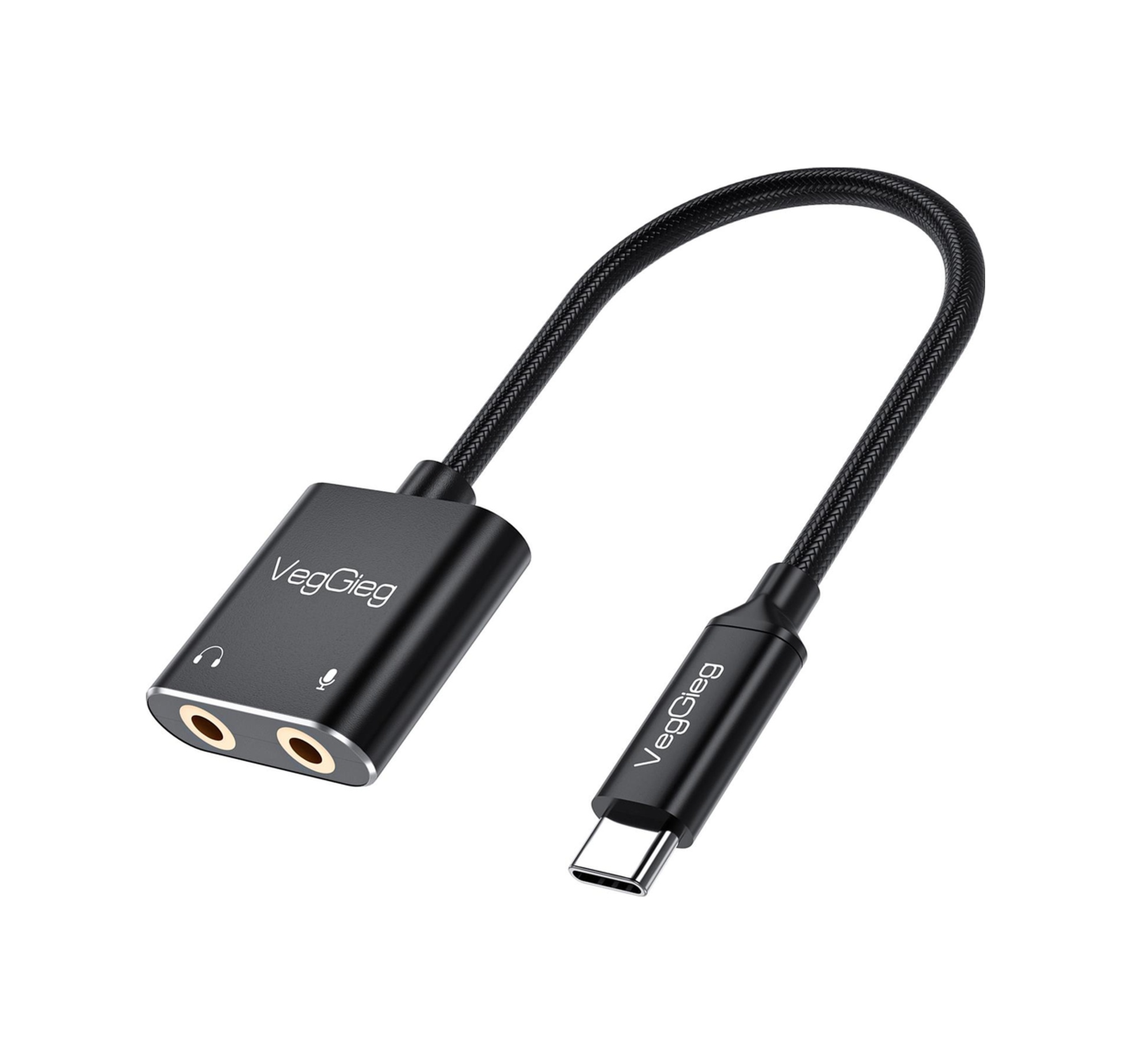 Veggieg V-K105 Type-C 3.5 MM Kulaklık ve Mikrofon Girişli Ses Kartı
