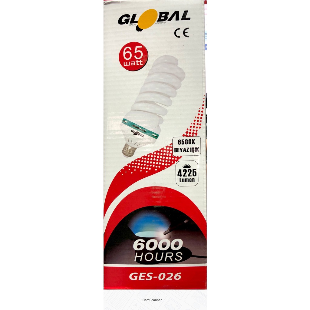 Global Ges-026 65 W Tasarruflu Spiralli Ampül