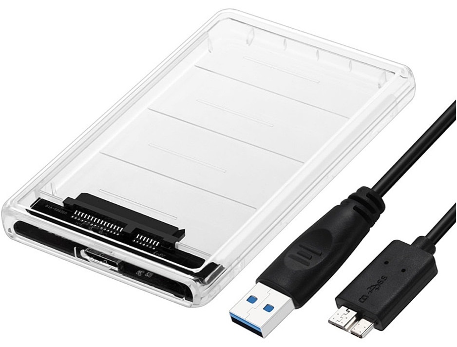 4266 2.5 USB 3.0 SSD Harddisk Şeffaf Taşınabilir HDD Kutusu